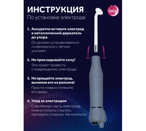 Насадка (электрод) "Капля" к дарсонвалю в подарочной упаковке