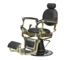 Кресло мужское барбер Ричард полированный каркас медного цвета