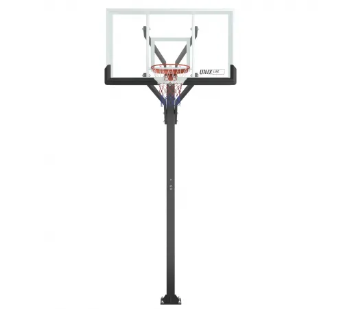 Баскетбольная стойка стационарная UNIX Line B-Stand-PC 72"x42" R45 H230-305 см
