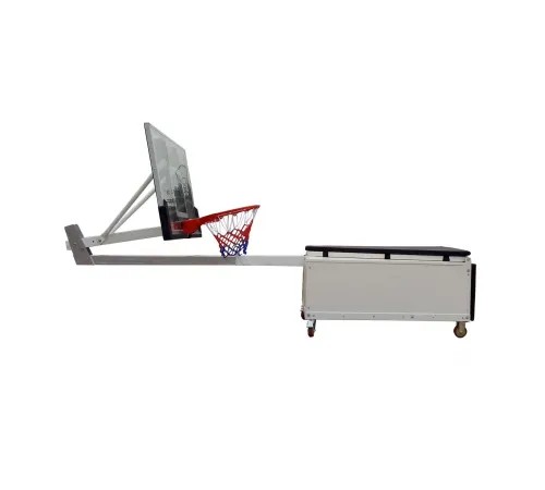Баскетбольная мобильная стойка DFC STAND56SG 143x80CM поликарбонат (3кор)