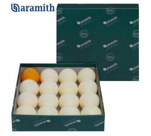 Шары Aramith Premier Pyramid без номеров Ø68 мм Желтый биток