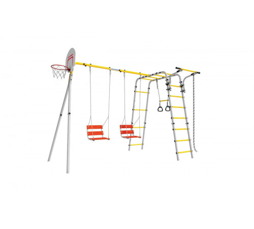 Детский спортивный комплекс для дачи ROMANA Акробат - 2 (желтый/серый)
