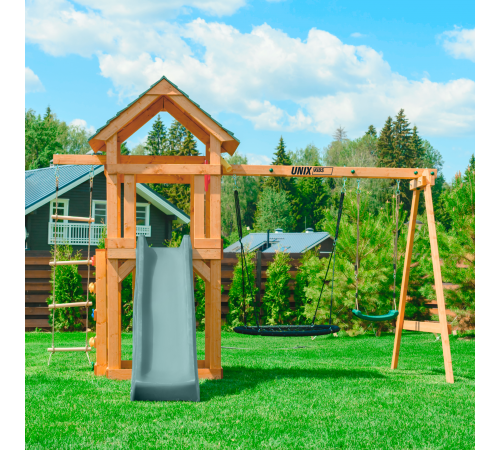 Детский игровой комплекс UNIX Kids (6 in 1) Dark Green