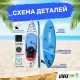 SUP-борд UNIX Line Deep Sea (320 cm) + сиденье