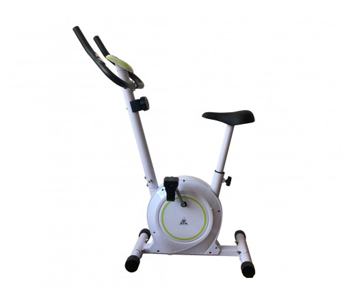 Велотренажер DFC B504B магнитный (белый корпус, зеленая полоса)