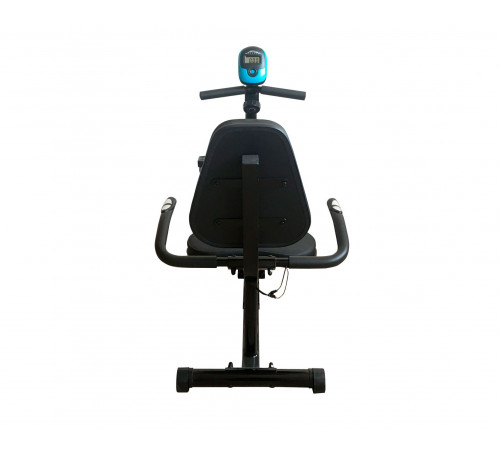 Велотренажер DFC B504R магнитный (черный корпус, голубая полоса)