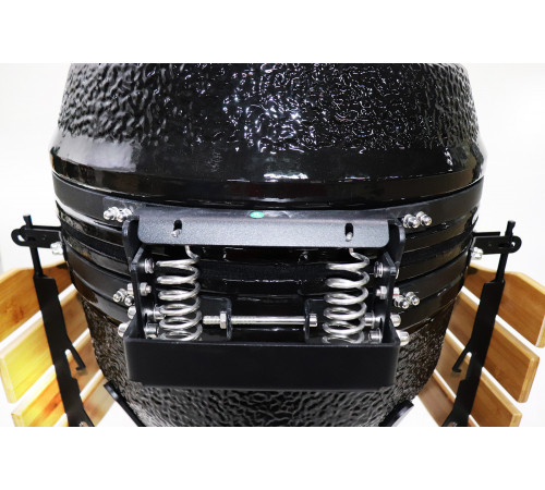 Керамический гриль-барбекю 22 дюйма (черный) (56 см)