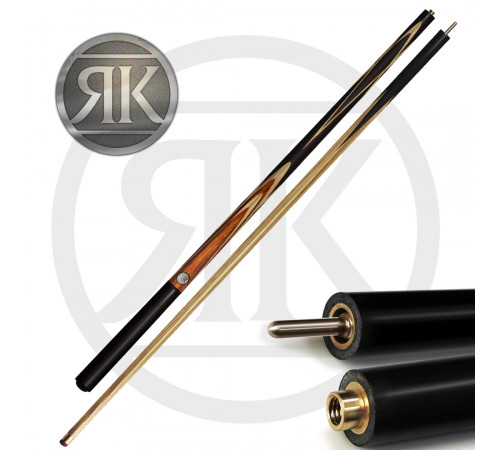 Кий Снукер "Людовик" 4-х сторонний запил,7 запилов; 2-РС с удлинителем; ясень/черный граб/ятоба(ЯК)