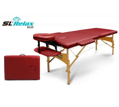 Массажный стол Delux Красный